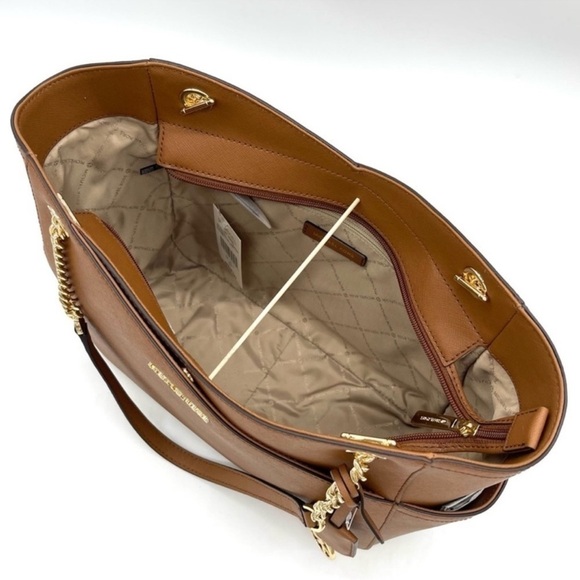 Michael Kors LG X Chain Shoulder Tote Bag & Double Zip Wallet Wristlet Luggage - Picture 5 of 10